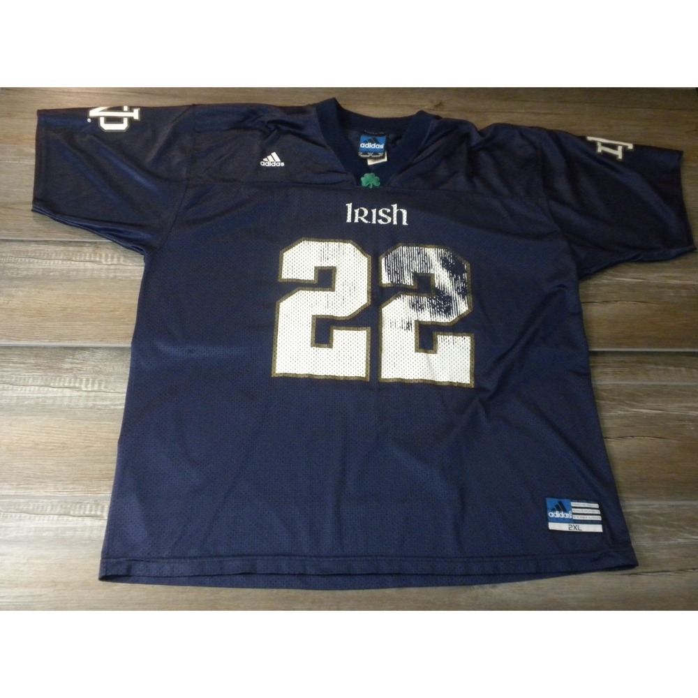 Adidas Notre Dame Jersey 2XL Blue Fighting Irish Football Aneyas Williams #22‎